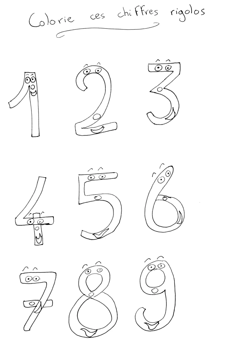 Figuras divertidas para colorir