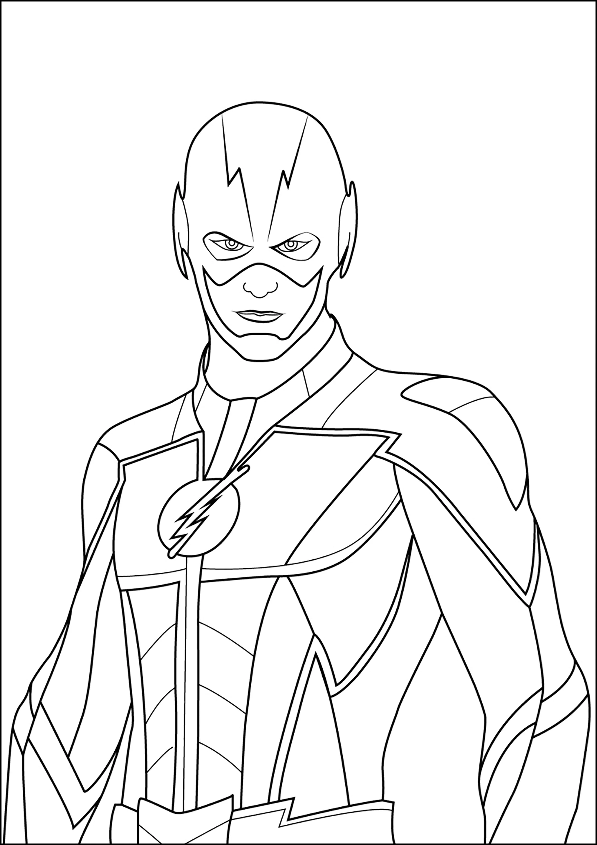 Página para colorir de Flash Gordon - Páginas de Flash para colorir para  crianças, image size:2000x2828