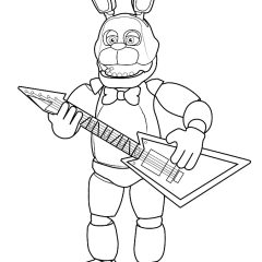 Páginas de FNAF para colorir e imprimir para crianças