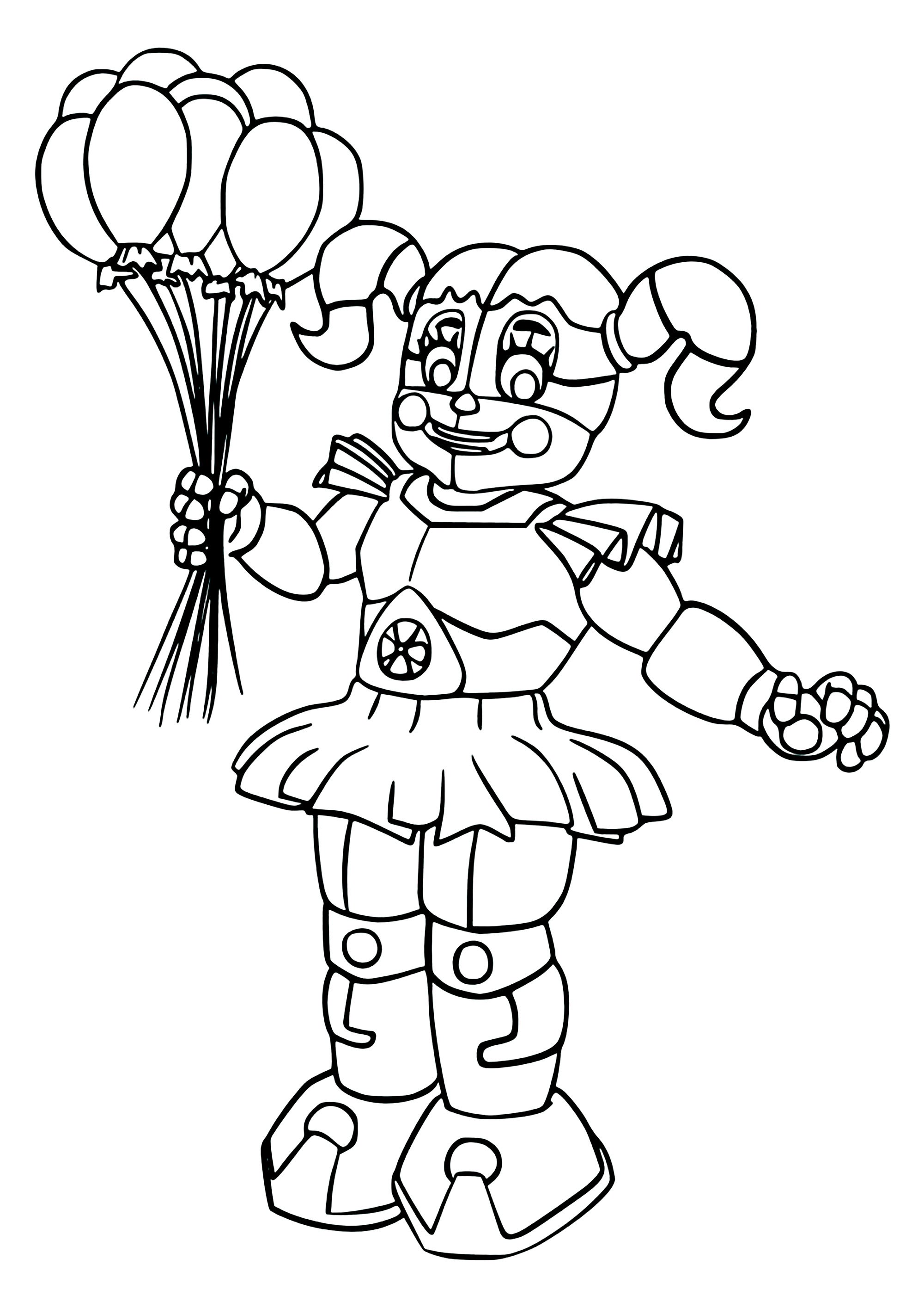 Circus Baby da FNAF com balões