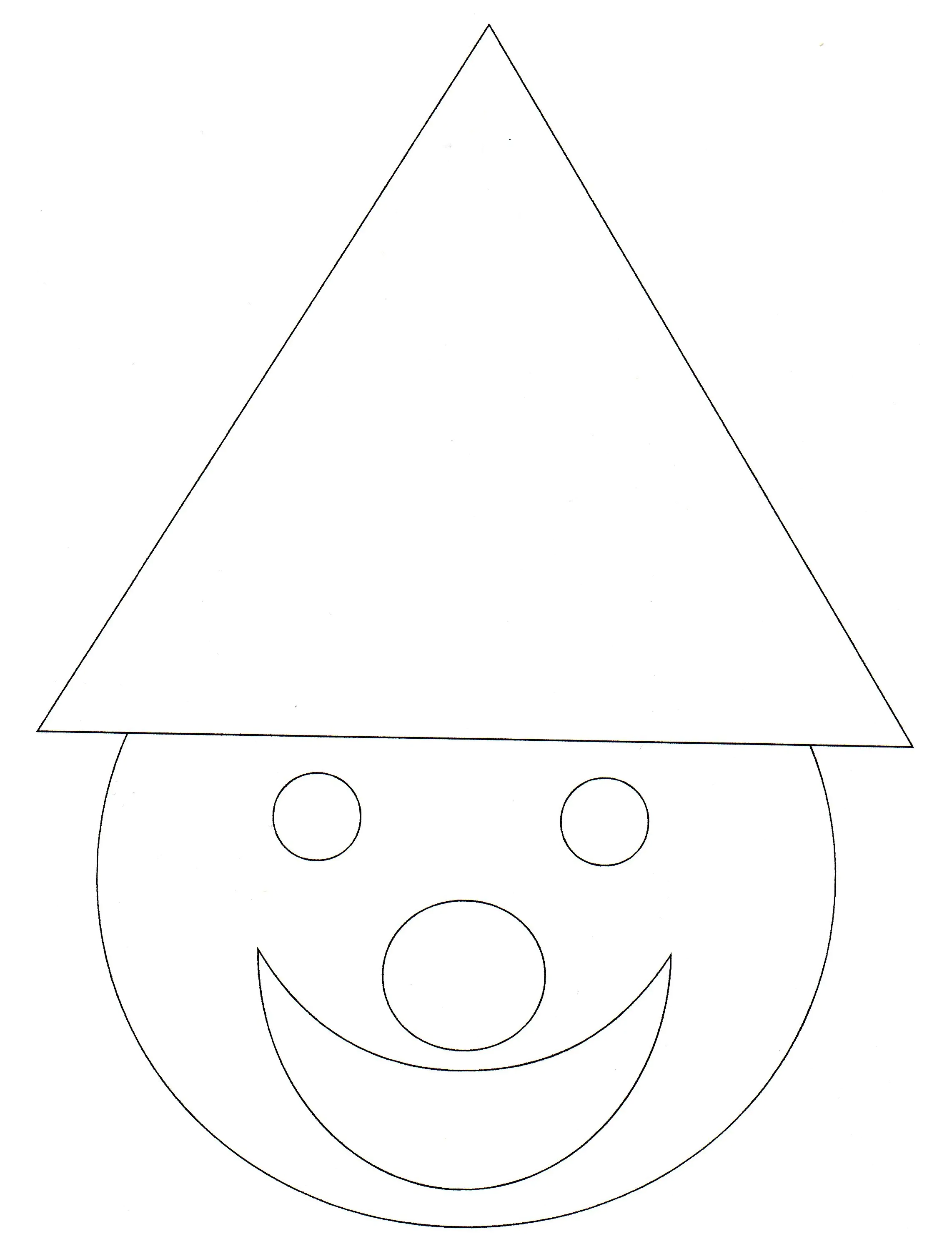 Uma bela cabeça feita de Formas para colorir em