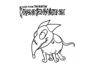 Imagem de Frankenweenie para imprimir e colorir