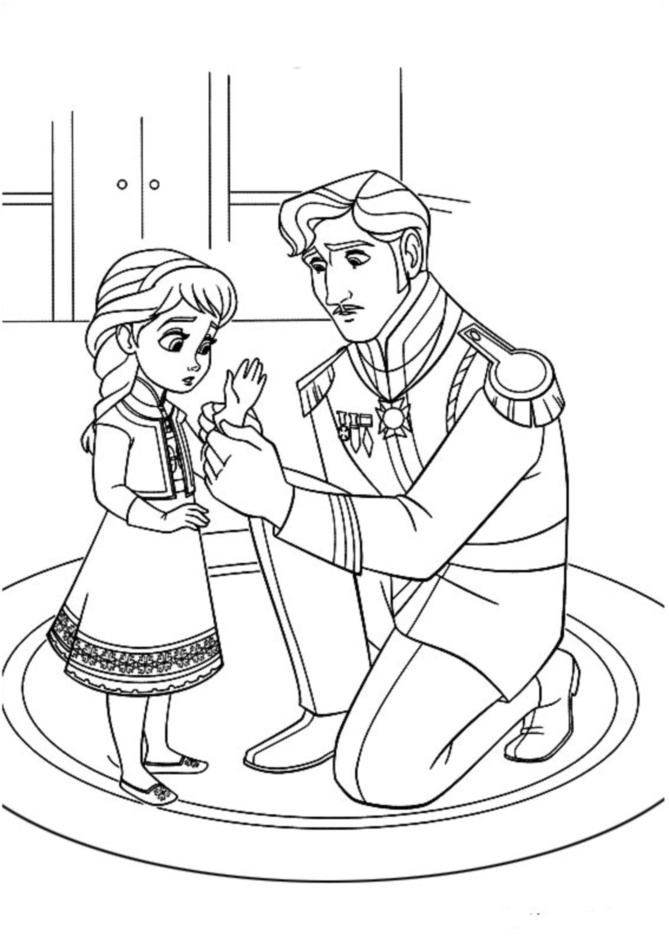 Desenhos fáceis para colorir para crianças de Frozen: O Reino do Gelo