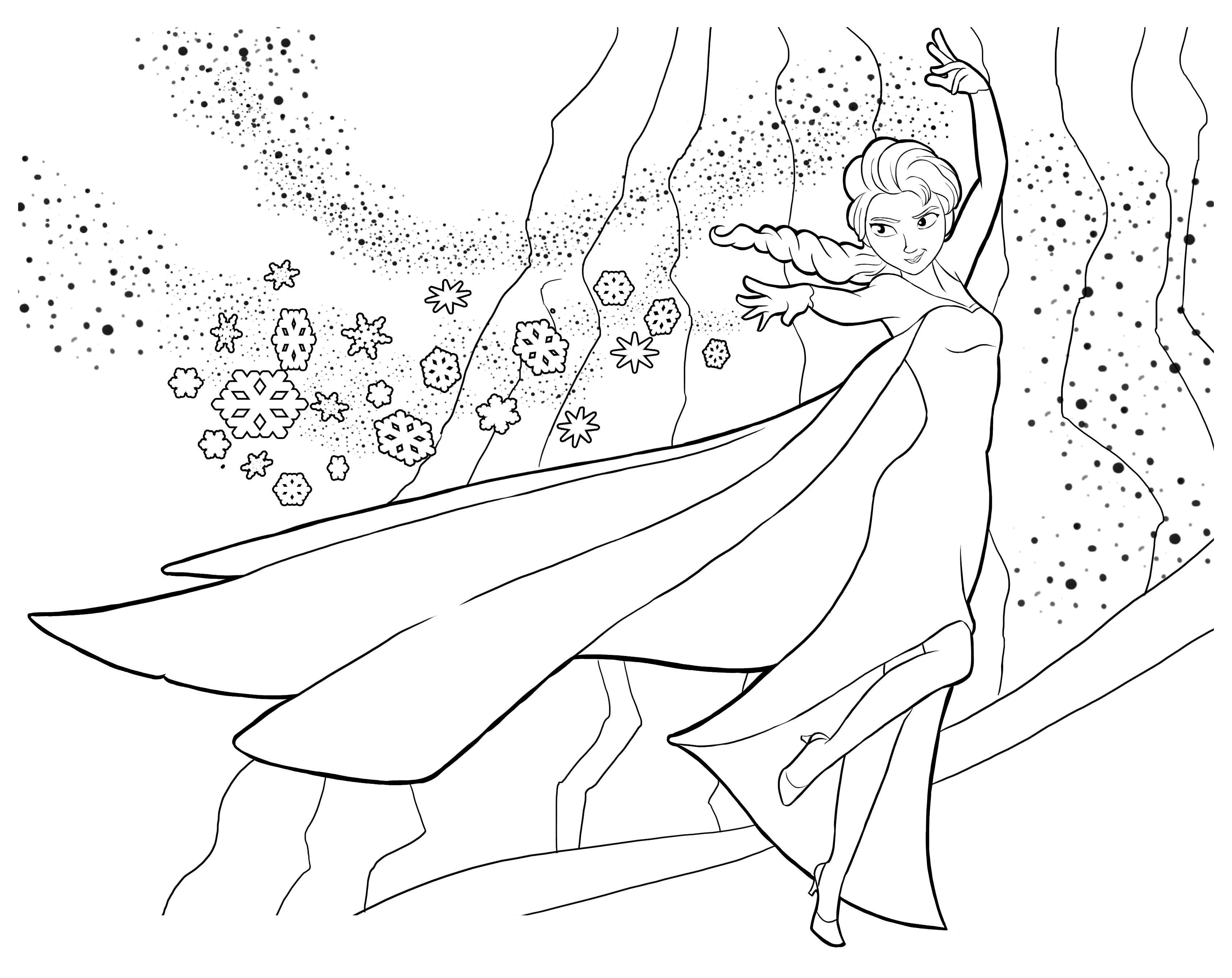 Desenhos de Elsa Frozen para colorir