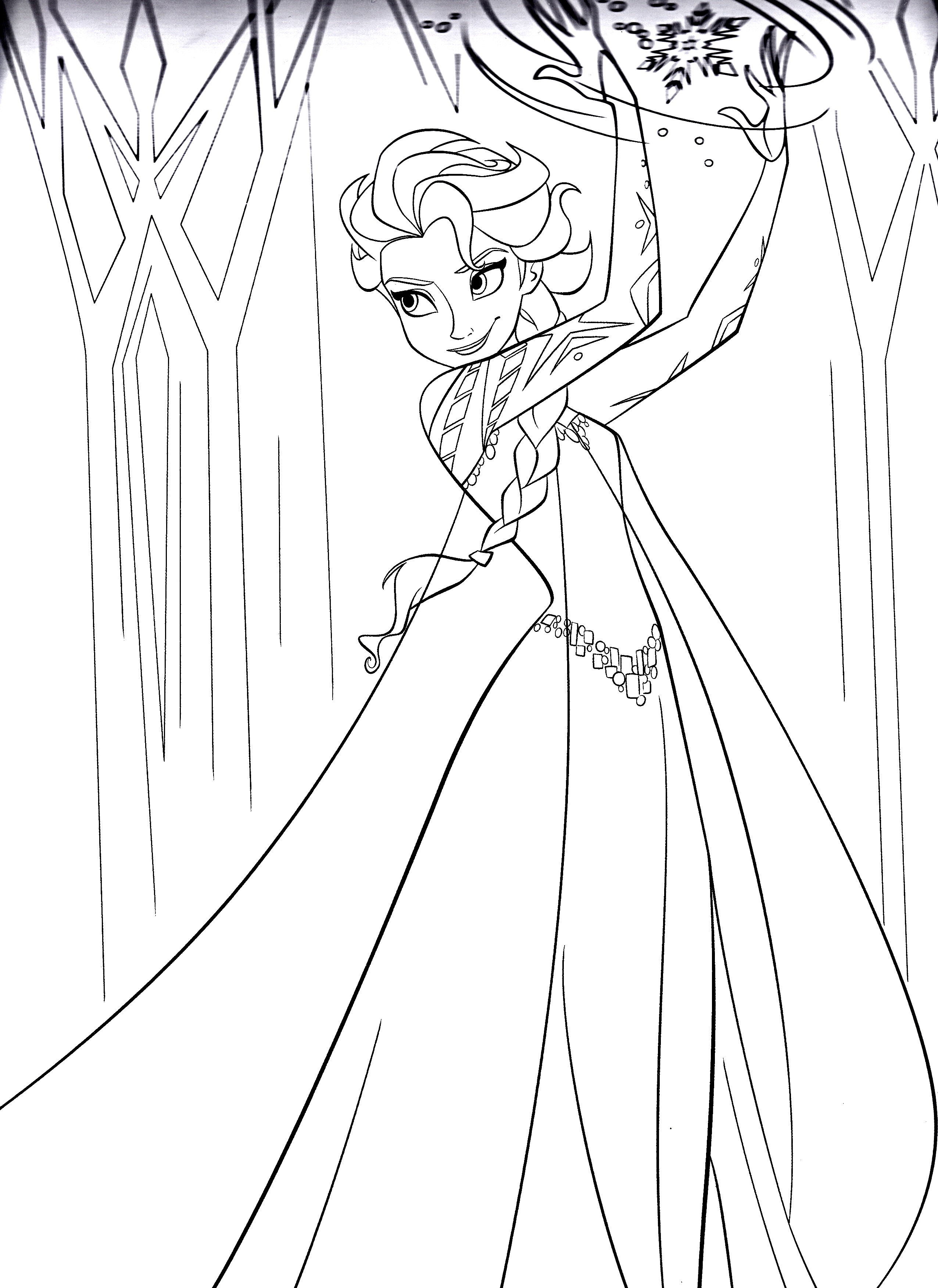 Desenhos de Elsa Frozen para colorir