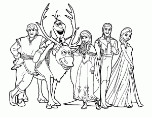 Desenhos para colorir de frozen: o reino do gelo para imprimir e colorir