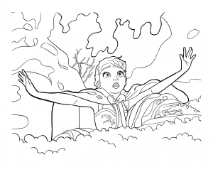 Desenhos para colorir para crianças de frozen: o reino do gelo