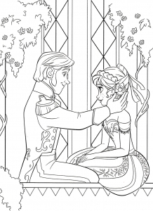 Desenhos para colorir de frozen: o reino do gelo gratuitos para crianças