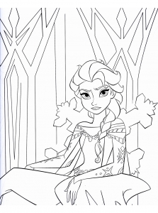 Desenhos para colorir para crianças de frozen: o reino do gelo