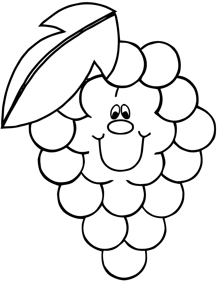 Desenho de frutas para colorir para crianças