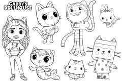 Páginas de A Casa Mágica da Gabby para colorir e imprimir para crianças