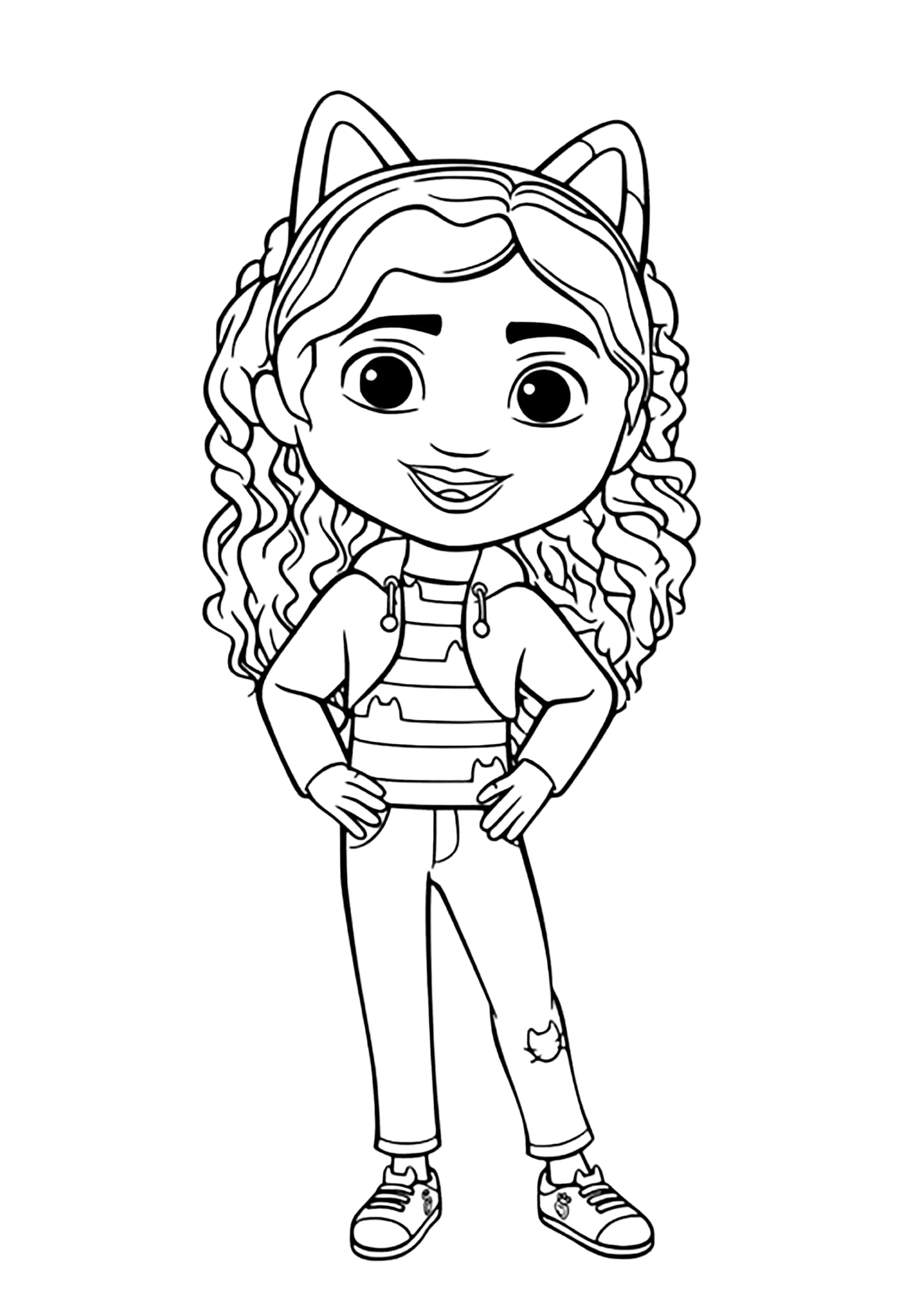 Gabby de Gabby s Dollhouse (Página de A Casa Mágica da Gabby para colorir e imprimir para crianças)