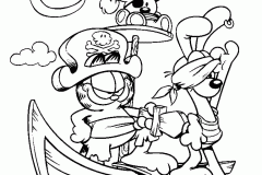 Páginas de Garfield para colorir e imprimir para crianças