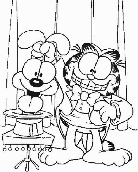Páginas de colorir Garfield para as crianças imprimirem
