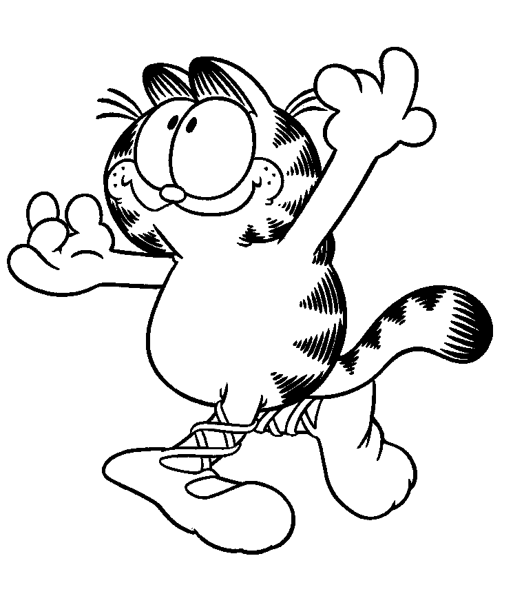 Imagem de Garfield para imprimir e colorir