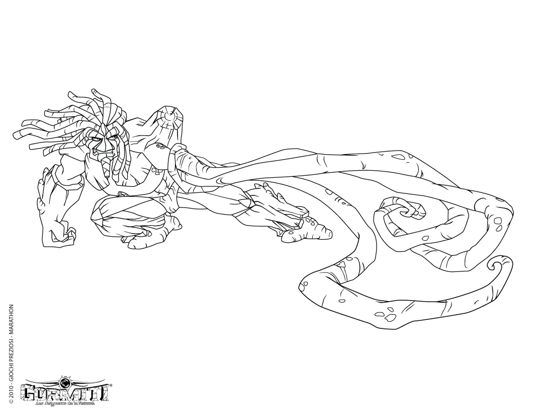 Desenho de Gormiti grátis para imprimir e colorir
