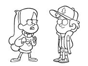 Páginas de Gravity Falls para colorir e imprimir para crianças