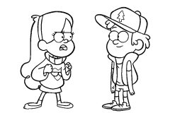 Páginas de Gravity Falls para colorir e imprimir para crianças