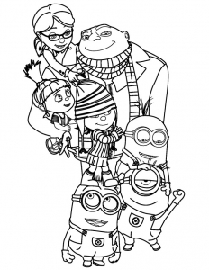 Página de Gru - O Maldisposto para colorir e imprimir para crianças : Desprezível-me-2