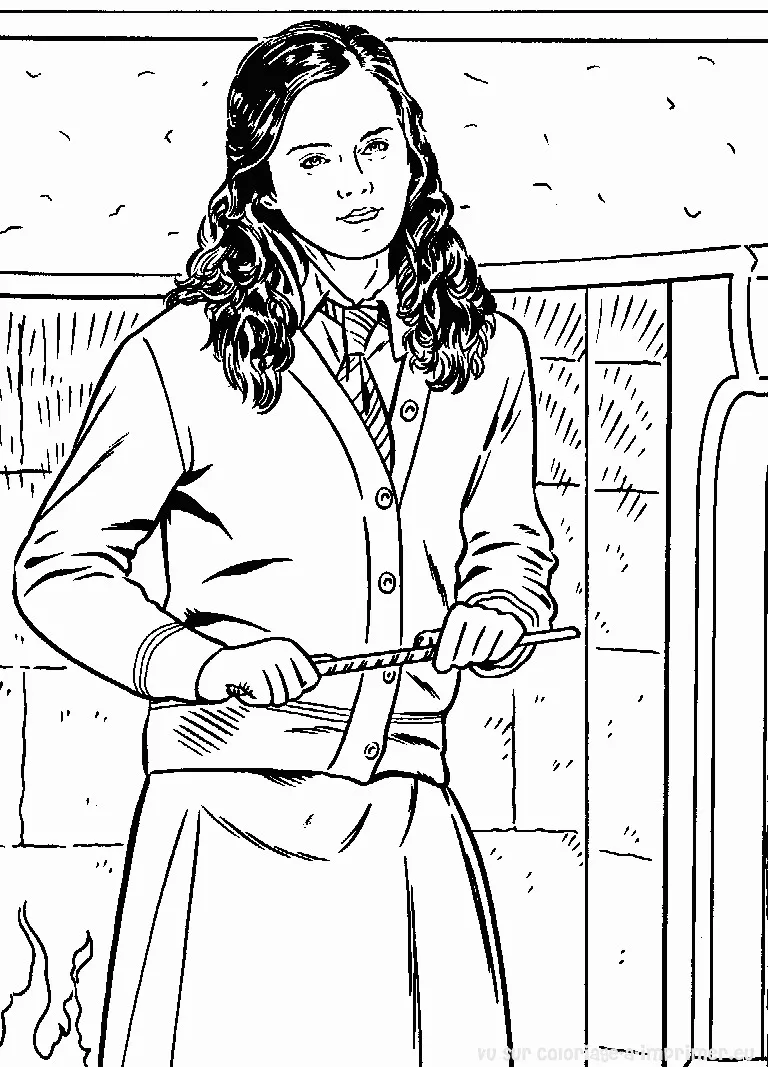 Hermione (Página de Harry Potter para colorir e imprimir para crianças)