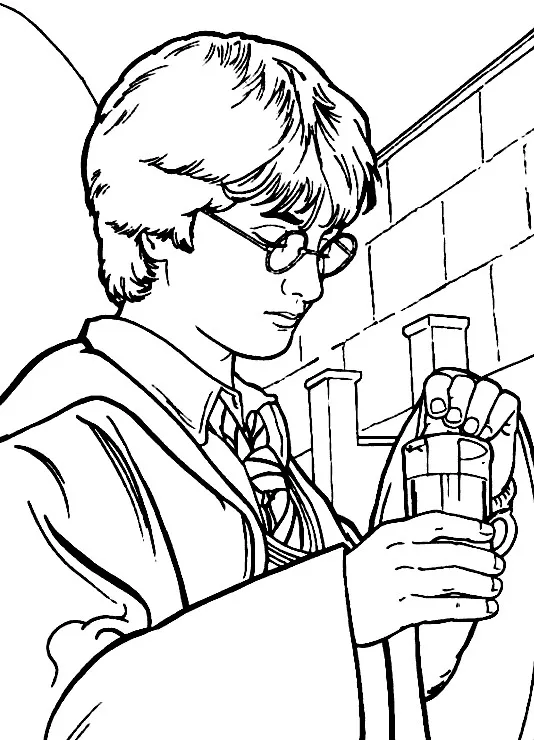 Harry Potter (Página para colorir e imprimir para crianças)