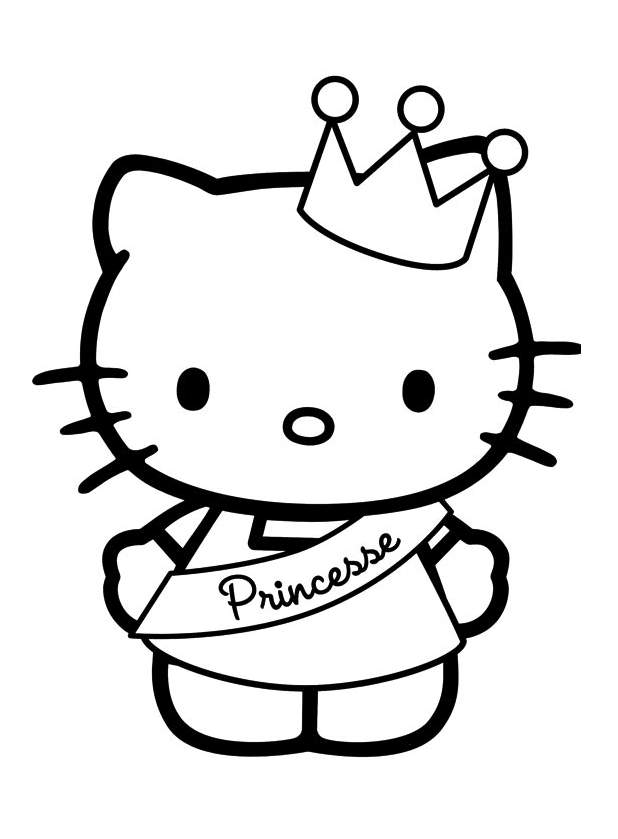 Hello Kitty imagem para imprimir e colorir