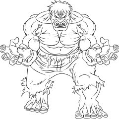 Páginas de Hulk para colorir e imprimir para crianças