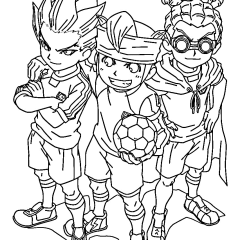 Páginas de Inazuma onze para colorir e imprimir para crianças