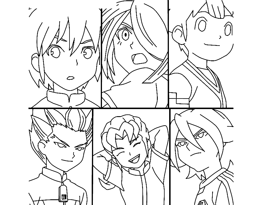 Colorir páginas para descarregar o Inazuma Eleven