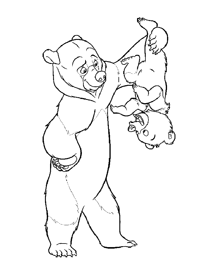 Páginas de coloração do Disney Bear Brother para descarregar