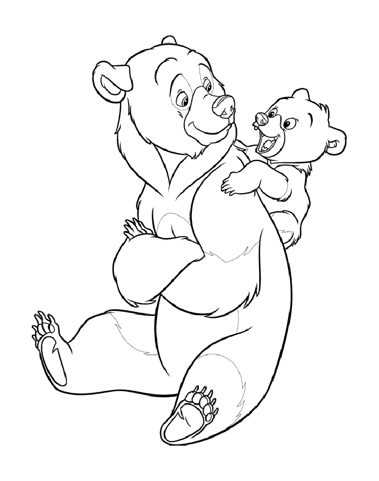 Desenhos para colorir Disney Irmão Urso
