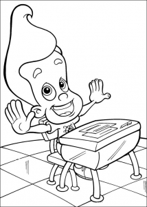 Desenho gratuito de Jimmy Neutron para imprimir e colorir