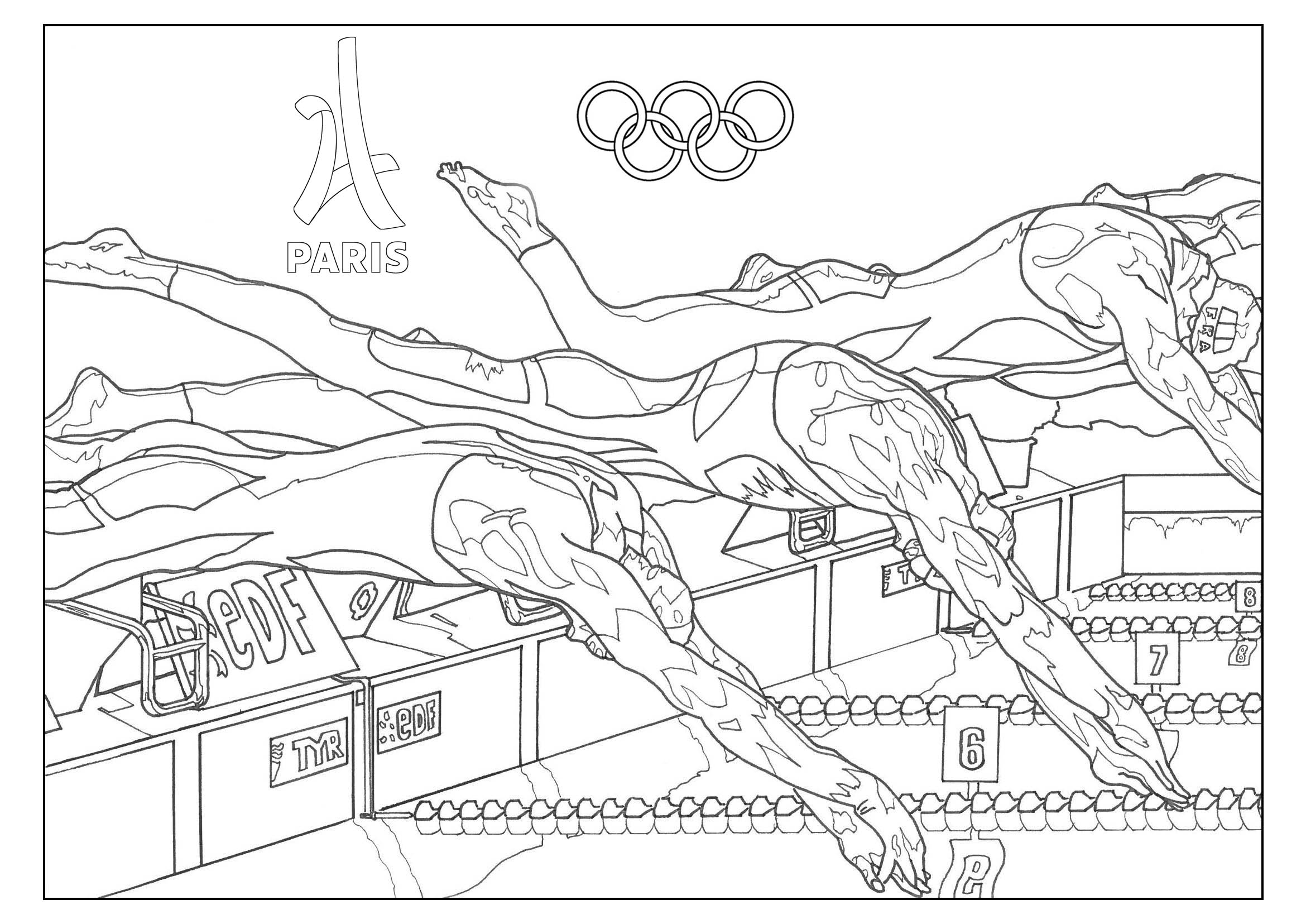 Dibujos para colorear gratis de jogos Olímpicos para imprimir y colorear, para niños