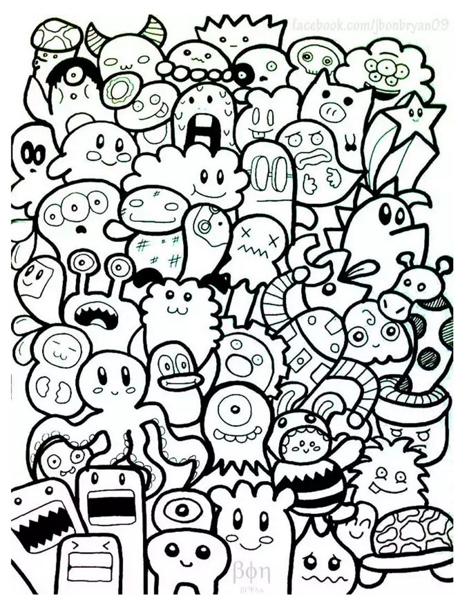 Dibujos para colorear gratis de kawaii para niños - Kawaii - Just