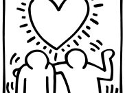 Páginas de Keith Haring para colorir e imprimir para crianças