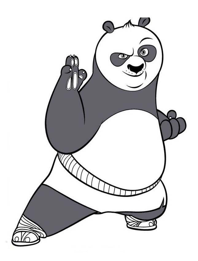 Desenho panda Kung Fu grátis para descarregar e colorir - Kung Fu