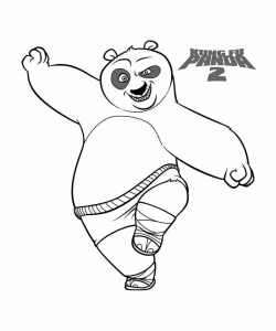 Kung Fu panda : Desenhos para colorir do panda do Kung Fu para crianças