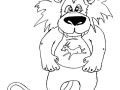 Simple Dibujos para niños para colorear de leão