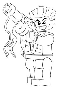 Página de Legos para colorir e imprimir para crianças : O Joker (Batman)