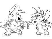 Desenhos de Leroy e Stitch para colorir