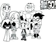 Desenhos de Teen Titans para colorir