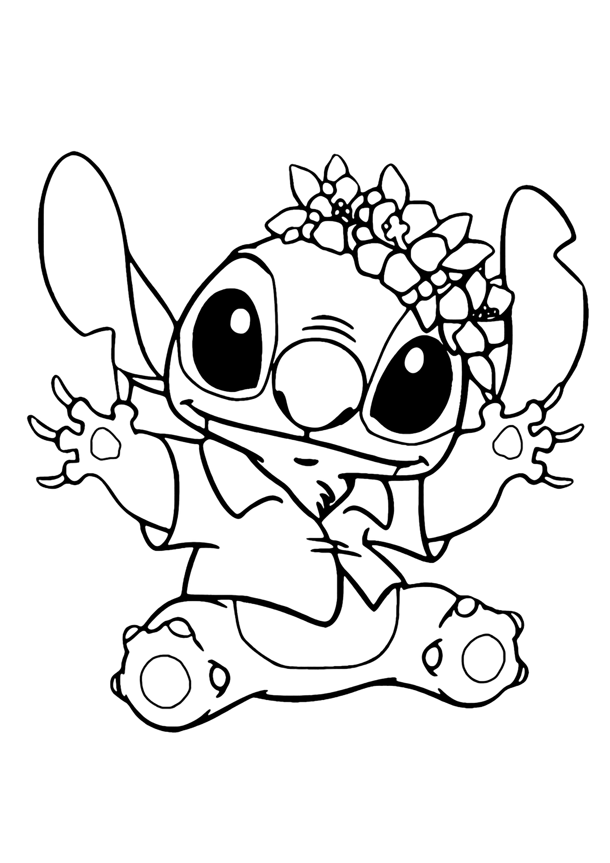 Desenhos para Colorir de Stitch e Angel