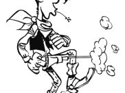 Páginas de Lucky Luke para colorir e imprimir para crianças