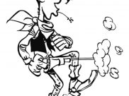 Desenhos de Lucky Luke para colorir