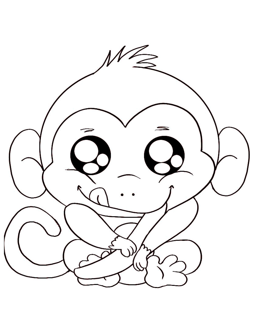 Desenhos de Macaco para colorir - Páginas para impressão grátis