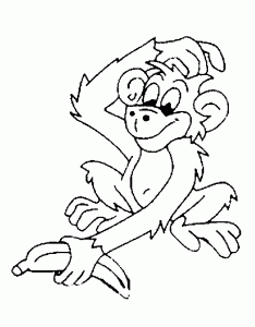 Macaco para colorir para crianças