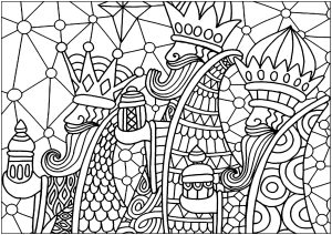 Página de Magi para colorir e imprimir para crianças : Os Três Reis Magos em perfil