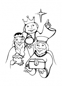 Imagem dos Reis Magos para imprimir e colorir