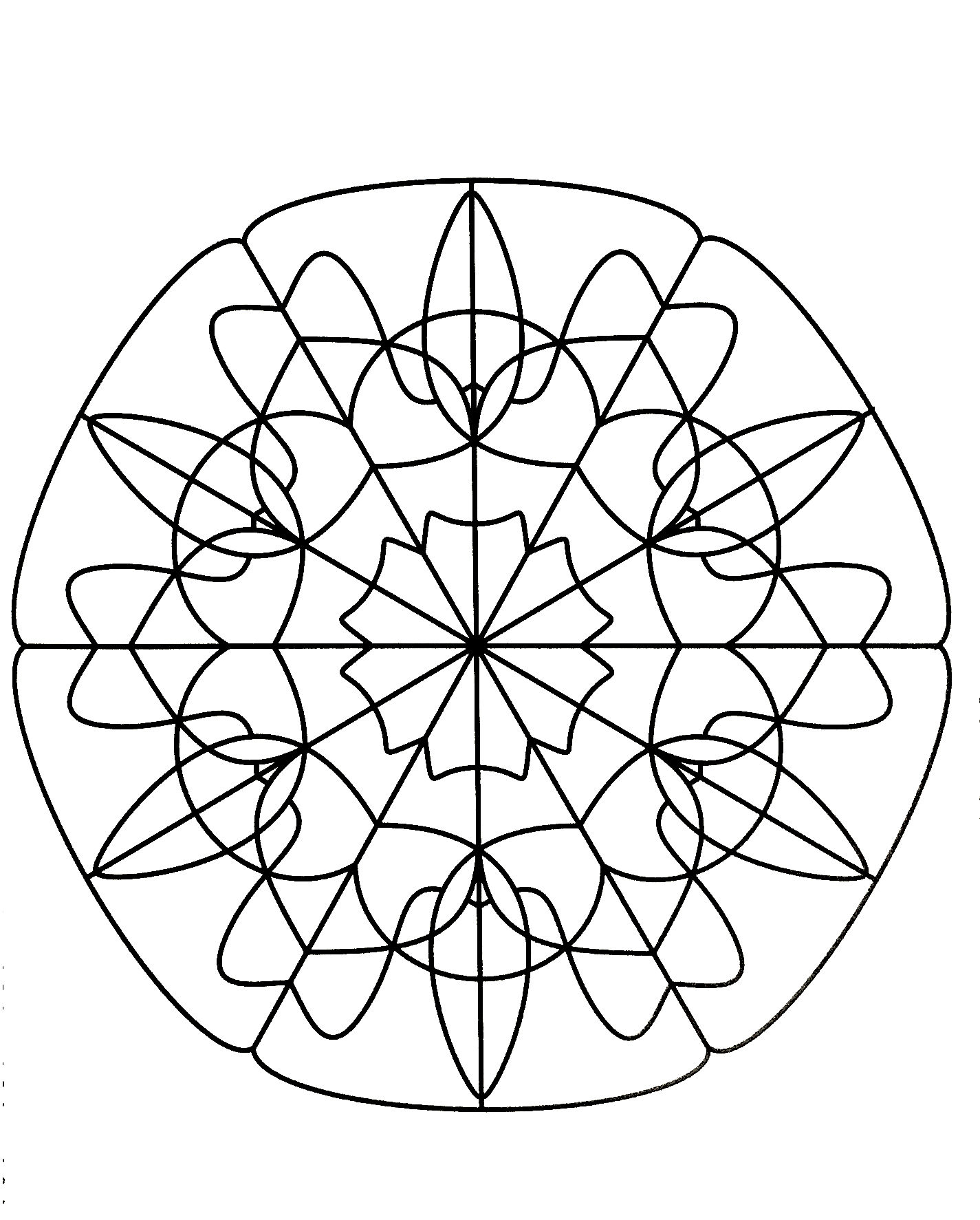 Desenhos fáceis gratuitos para colorir de Mandalas