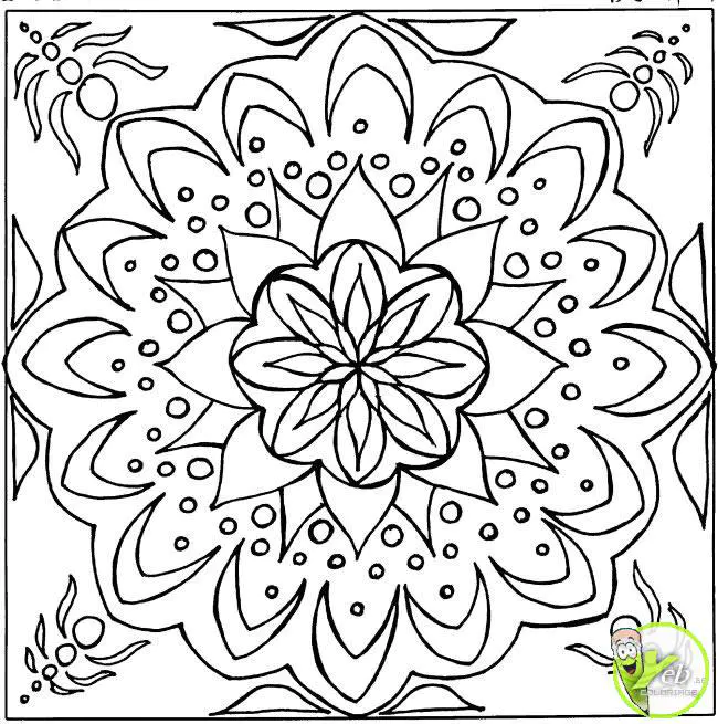 Mandala-4 (Página para colorir e imprimir para crianças)